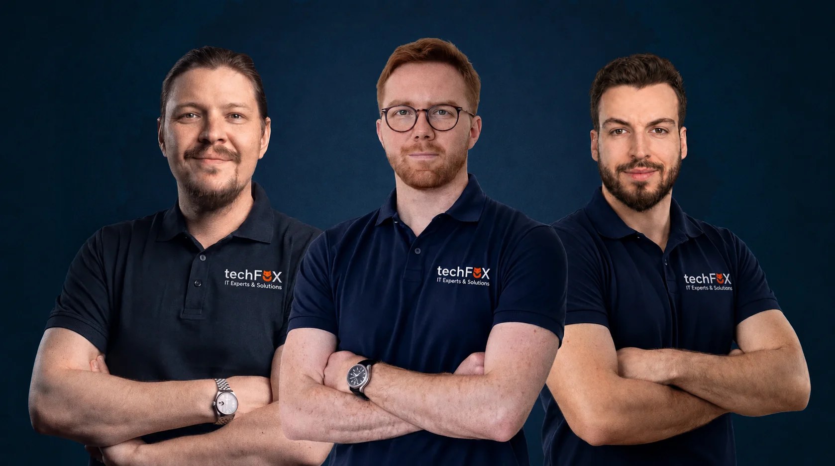 Die drei Gründer von techFOX: Philipp Tolloy, Maximilian McMillan-Merstik und Julian Habitzl